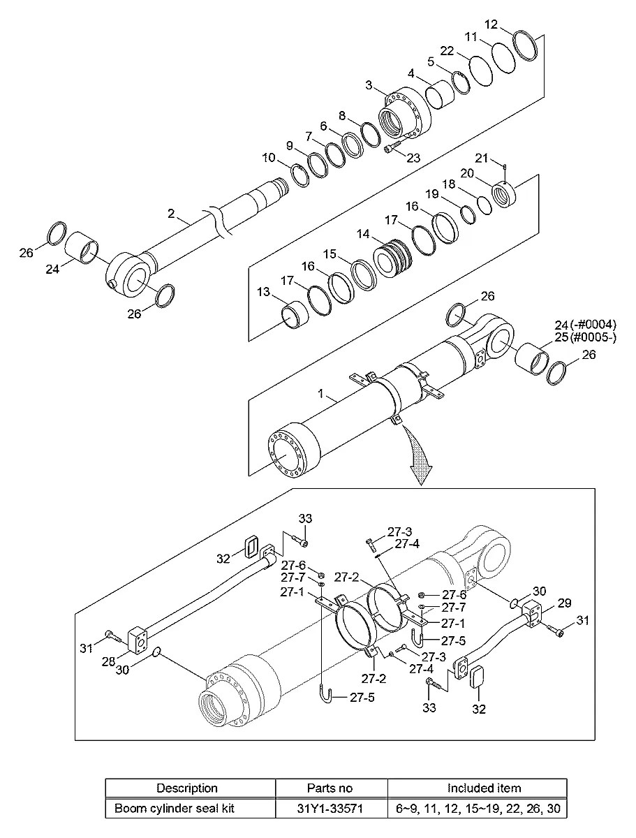 31K9-60110 Escavadeira de esteiras Hyundai HX330 L