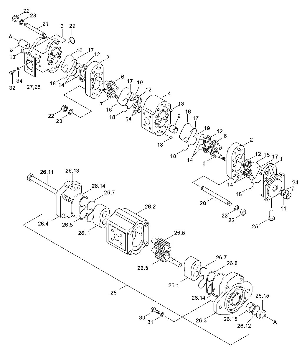 B30700-40000 Pá-carregadeira Hyundai HL740-3