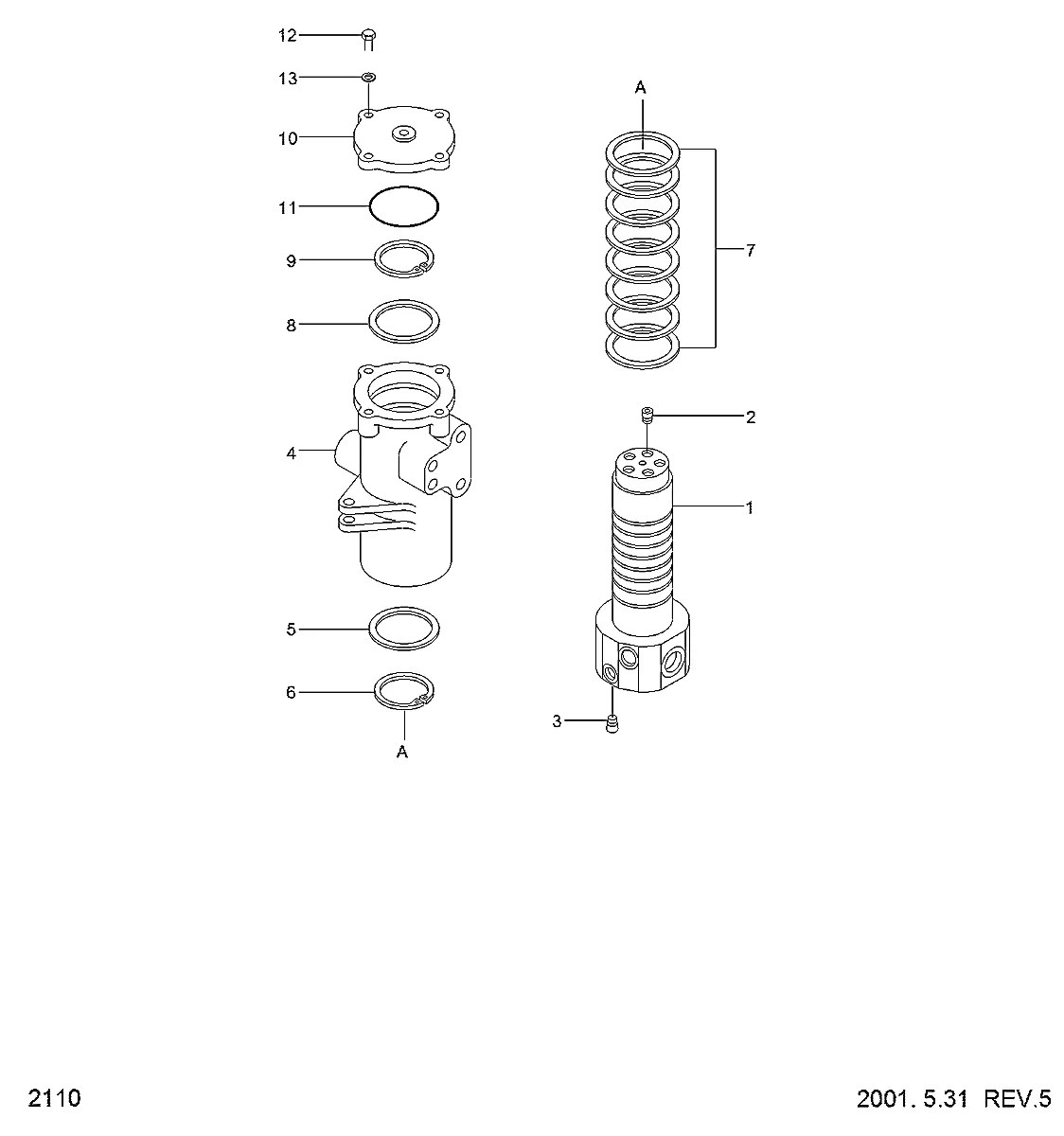 01643-30823 Escavadeira de esteiras Hyundai R55-3