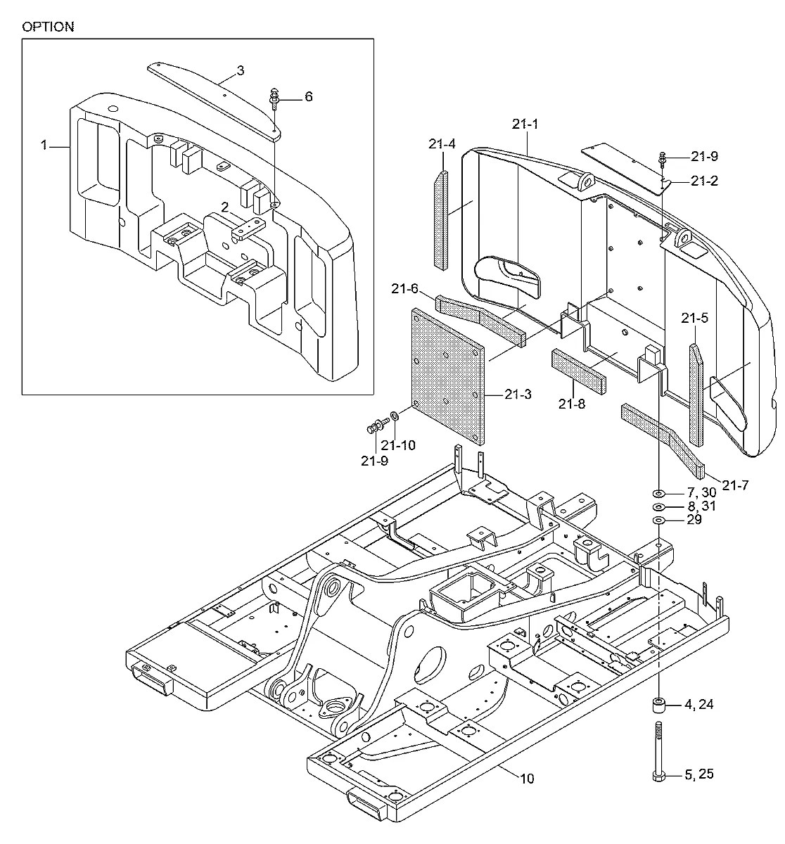 41N4-45010 Escavadeira de rodas Hyundai R140W-7