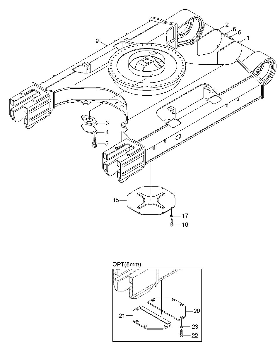 51QA-11240G9 Escavadeira de esteiras Hyundai HX480 L