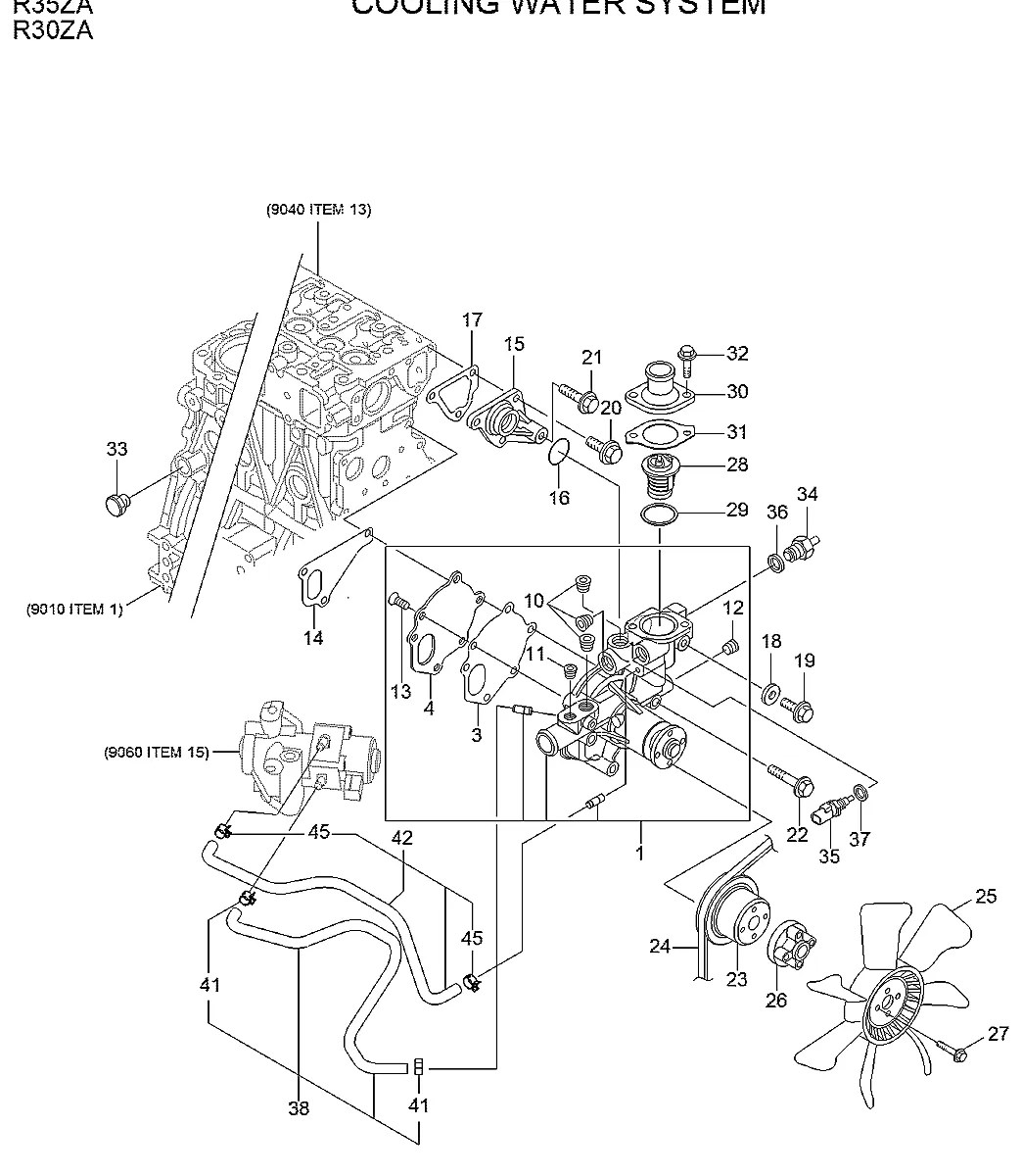 129004-42040 Escavadeira de esteiras Hyundai R35Z-9A