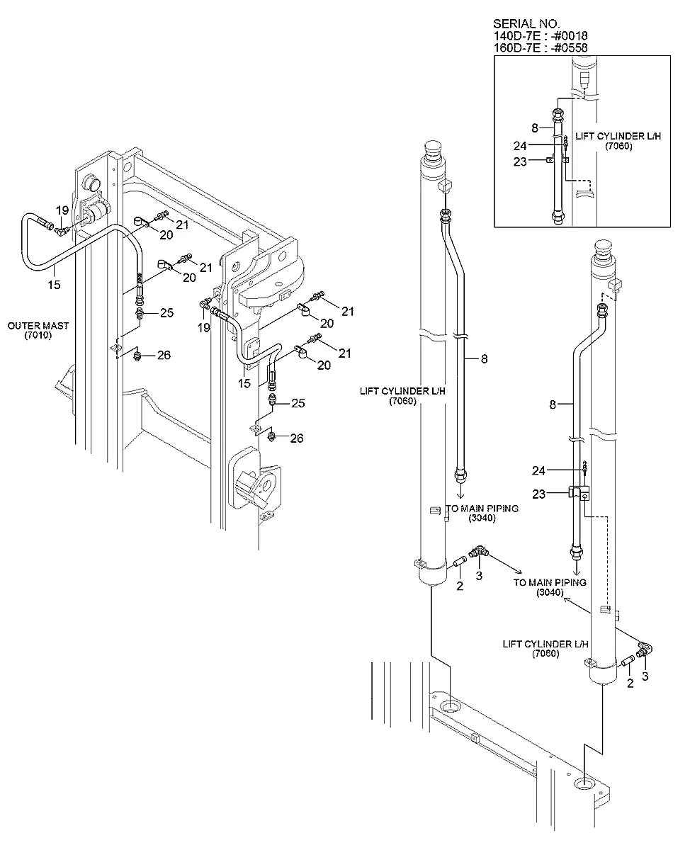 31FT-84110 Empilhadeira Hyundai 110-130-140-160D-7E