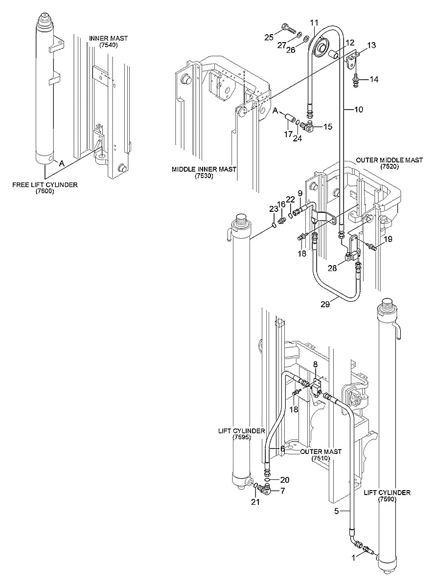 P910-104047 Empilhadeira Hyundai 25-30-33LF-7