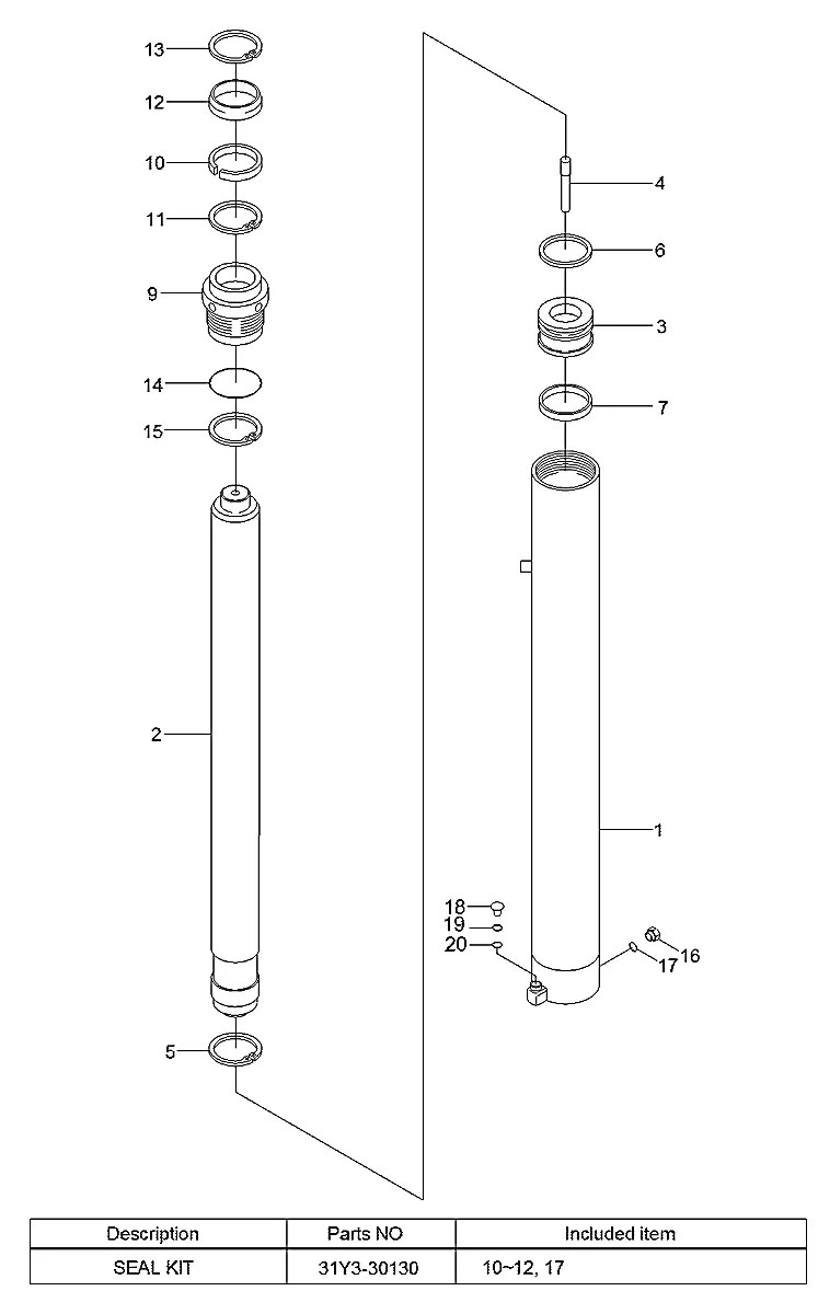 33FT-07211 Empilhadeira Hyundai 110-130-140-160D-7E