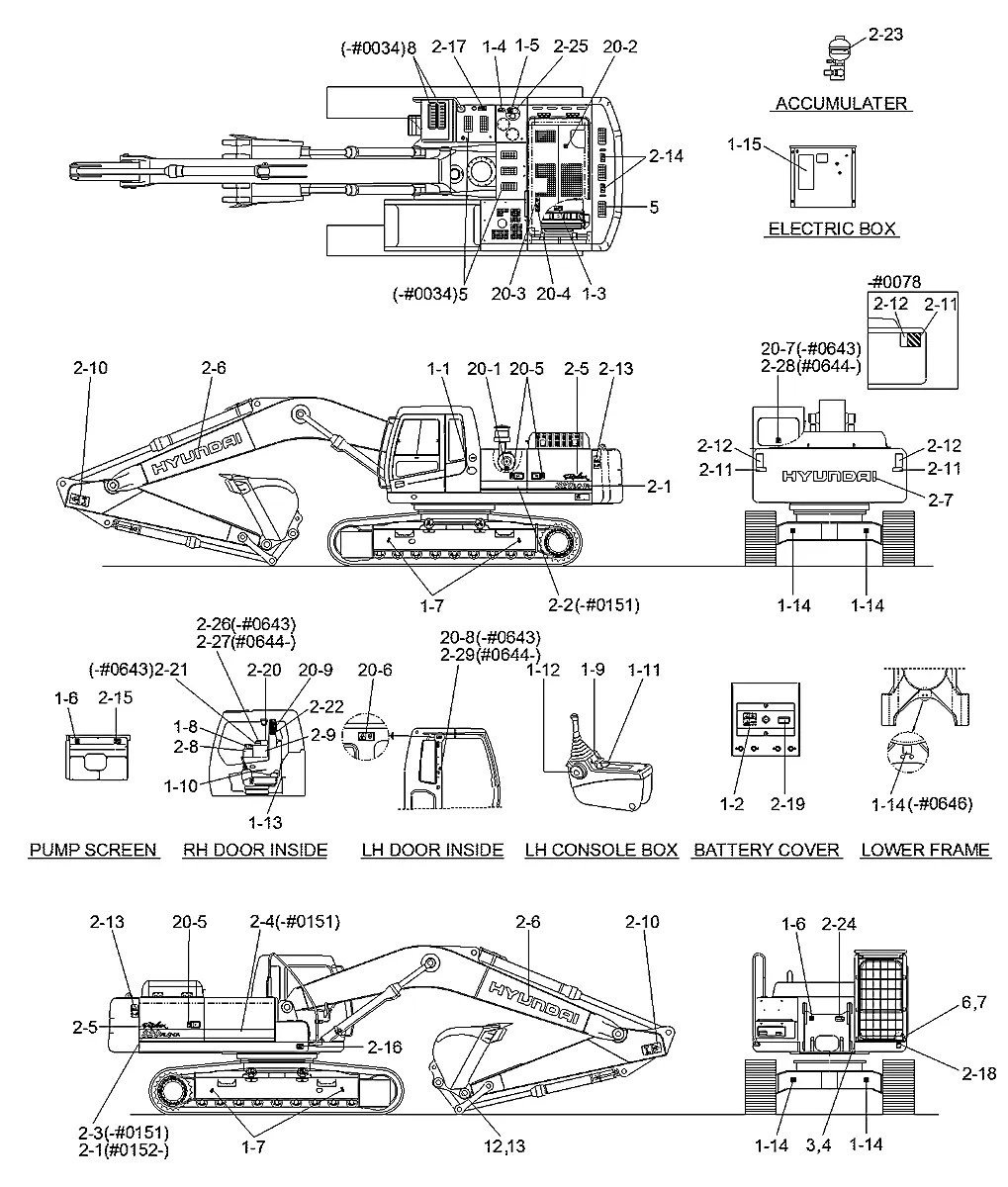 91N8-17220 Escavadeira de esteiras Hyundai R320LC-7A