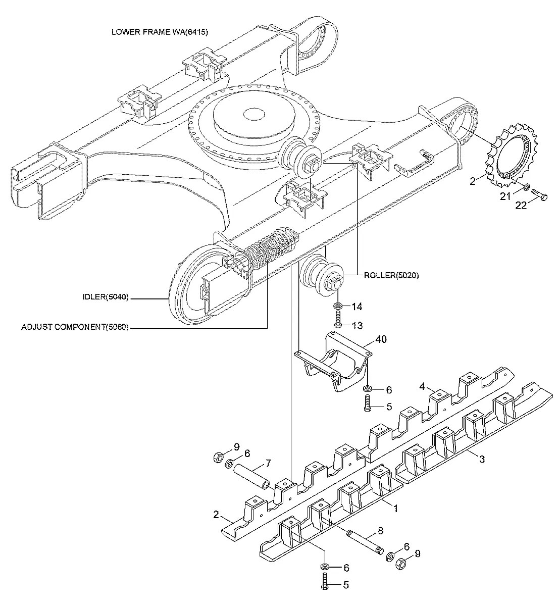 81N8-33010BG Escavadeira de esteiras Hyundai R330LC-9SH