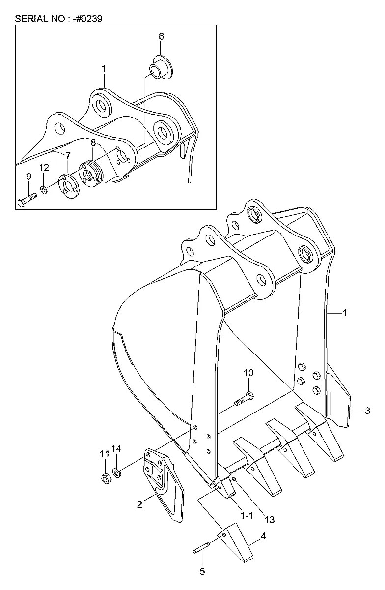 61N4-34011 Escavadeira de rodas Hyundai R140W-7