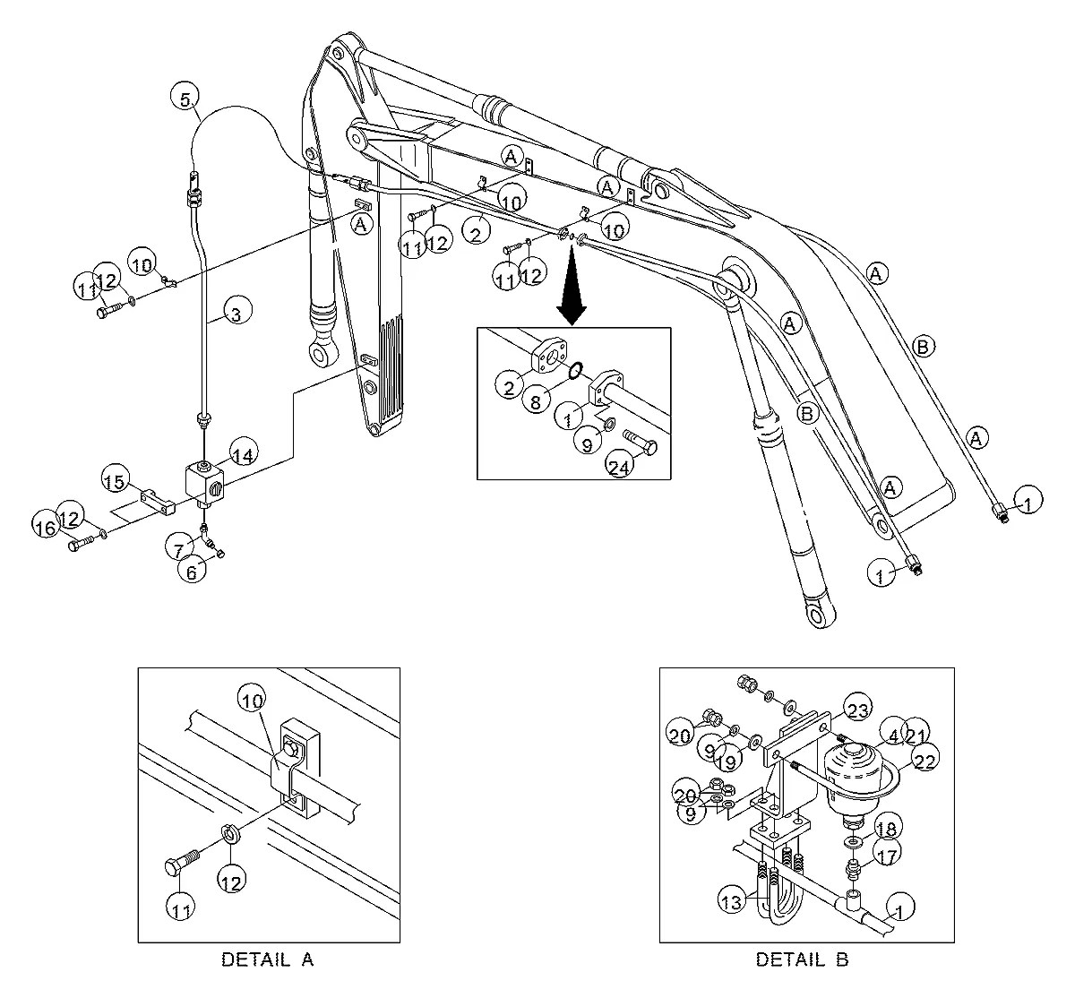 015003-12000 Escavadeira de esteiras Hyundai R450LC-3A