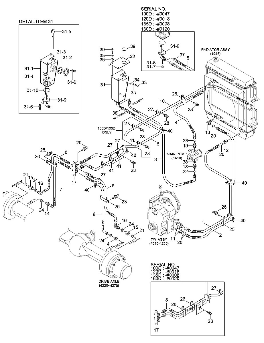 S543-320002 Empilhadeira Hyundai 100-120-135-160D-7