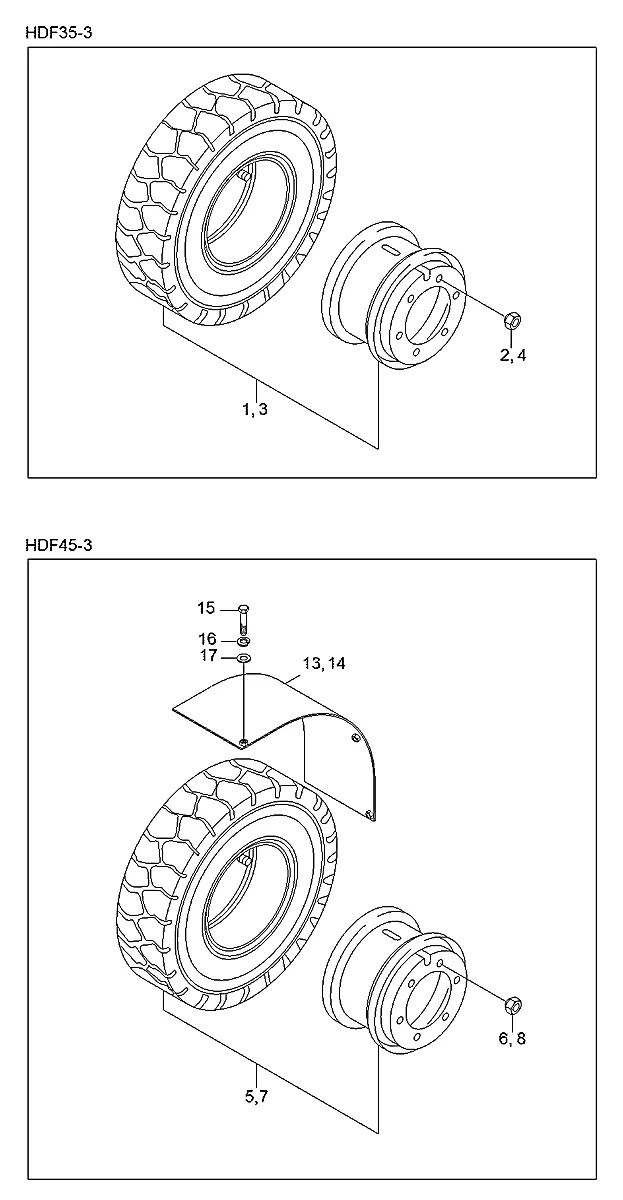 80F6-21000 Empilhadeira Hyundai HDF35-45-III