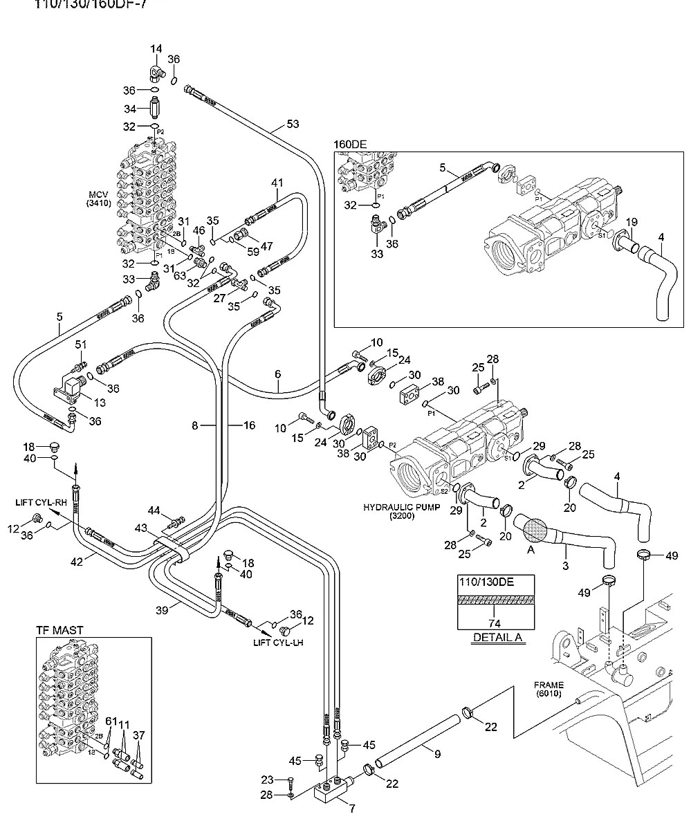 P950-164313 Empilhadeira Hyundai 110-130-160DF-7