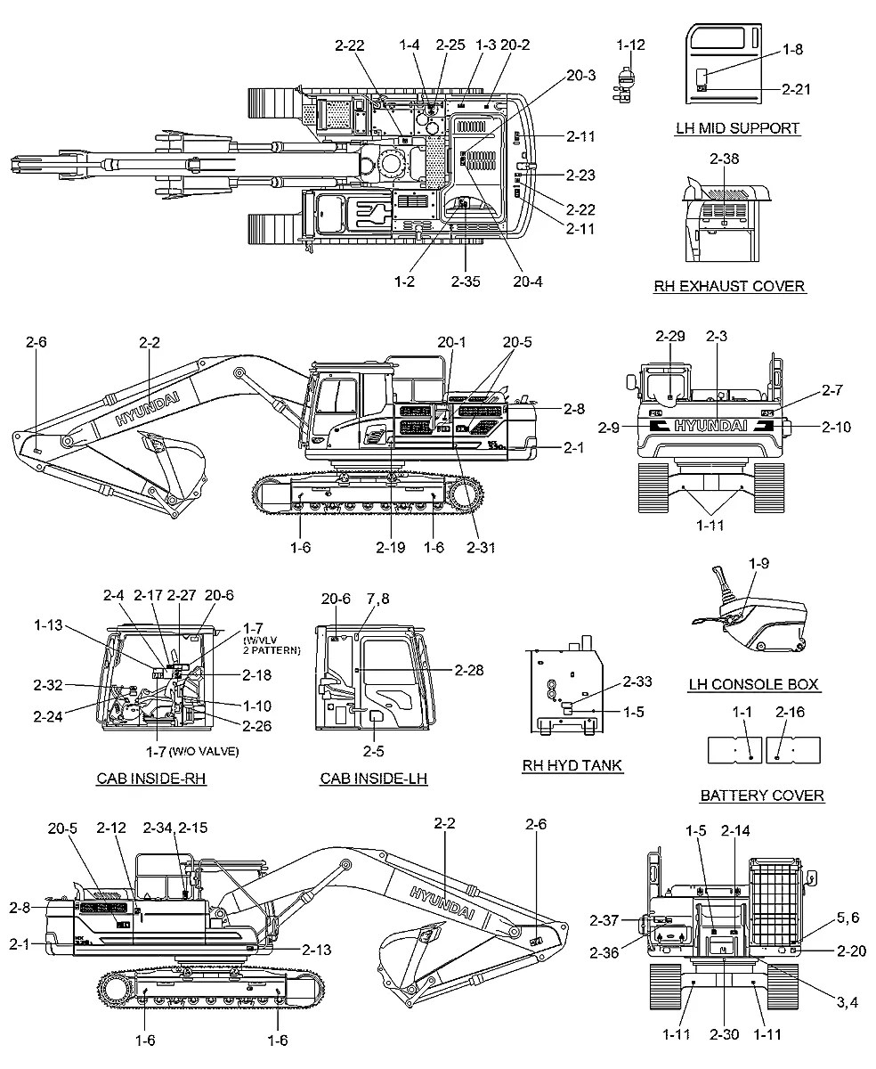 91K9-10050 Escavadeira de esteiras Hyundai HX330 L