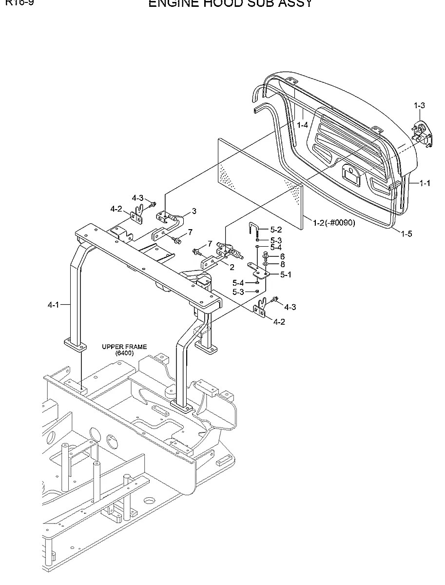 S772-016000 Escavadeira de esteiras Hyundai R16-9