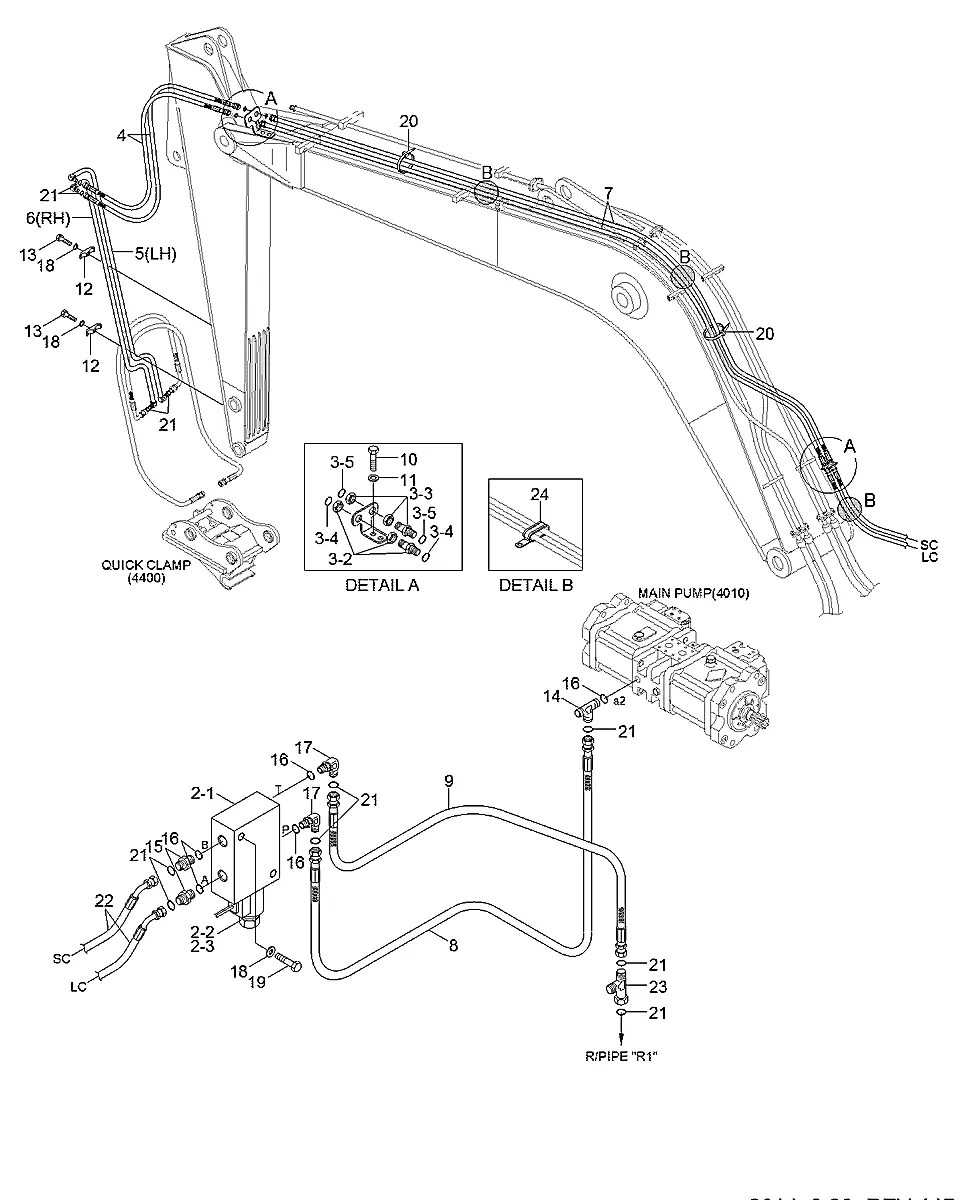 P913-048037 Escavadeira de esteiras Hyundai R180LC-9