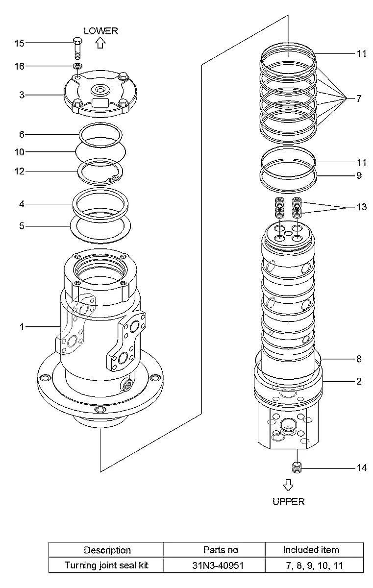 31Q4-40401 Escavadeira de esteiras Hyundai RB140LC-9S