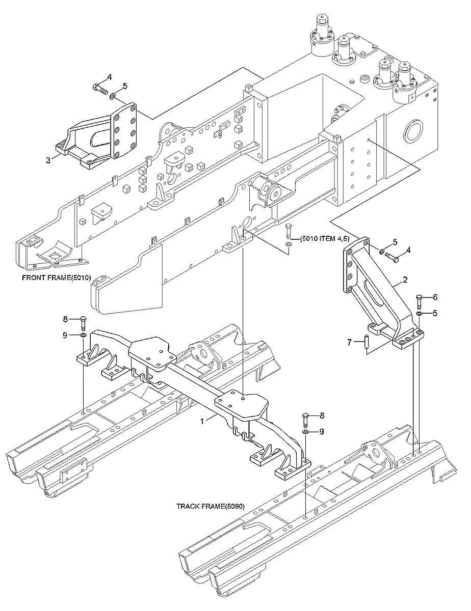 55D1-30321 Trator de esteira Hyundai H70-LGP
