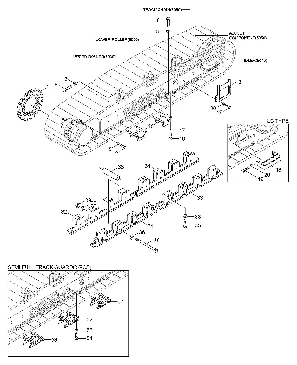S017-120556 Escavadeira de esteiras Hyundai R520LC-9S