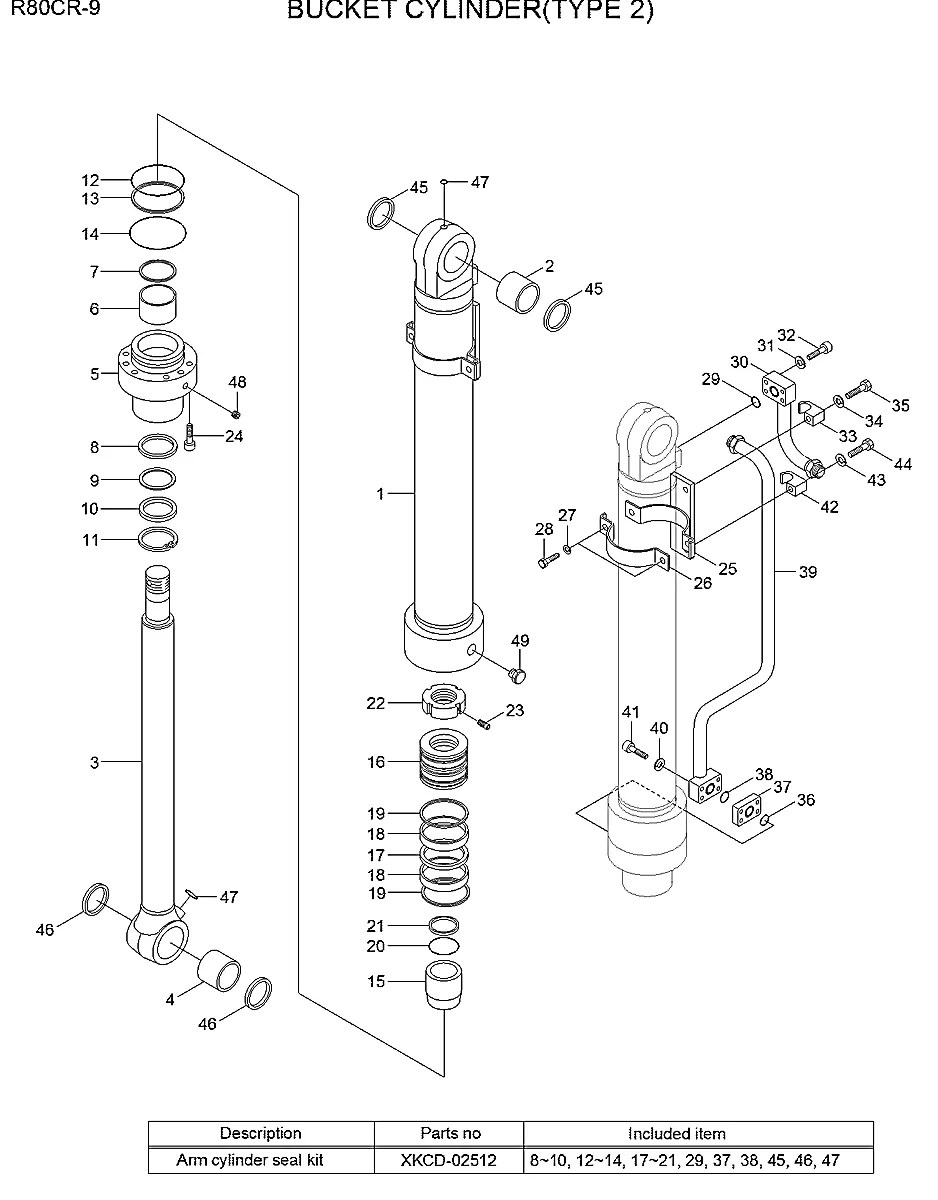 XKCD-02656 Escavadeira de esteiras Hyundai R80CR-9