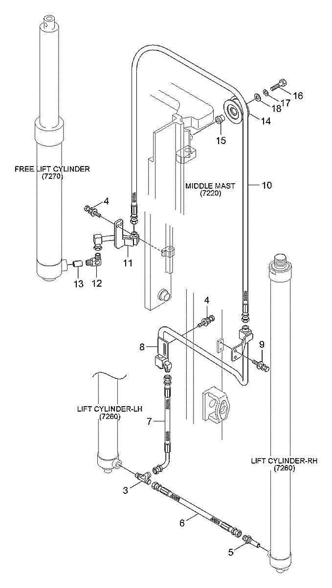 P910-104071 Empilhadeira Hyundai 22-25-30-33D-9T