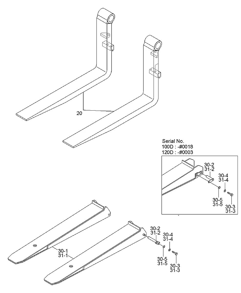 61FT-70802 Empilhadeira Hyundai 100-120-135-160D-7