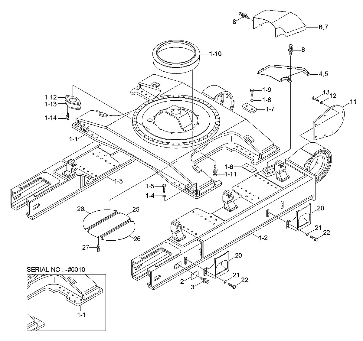 53ND-00421 Escavadeira de esteiras Hyundai R800-7A