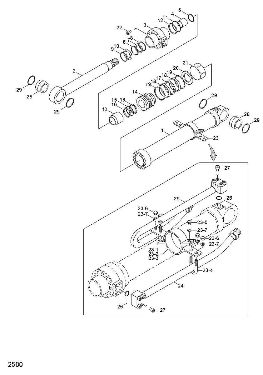 31W2-60010 Equipamento florestal Hyundai 33HDLL