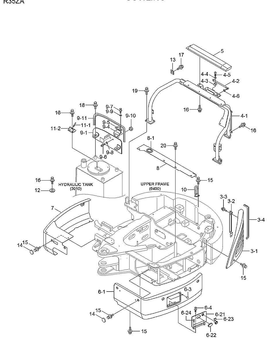 S403-051006 Escavadeira de esteiras Hyundai R35Z-9A