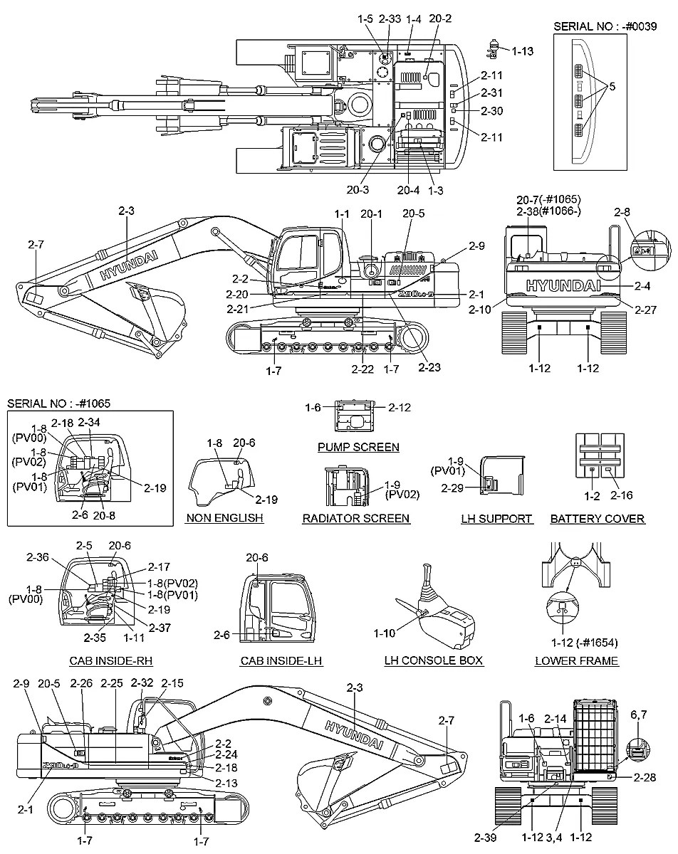 91Q8-10306 Escavadeira de esteiras Hyundai R290LC-9