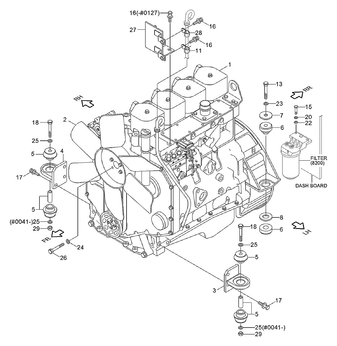 15D1-00090 Trator de esteira Hyundai H70-LGP