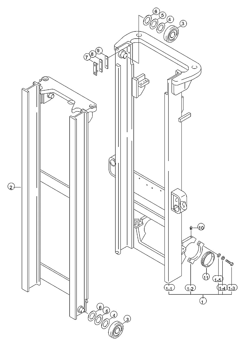 61F7-18060 Empilhadeira Hyundai DX30