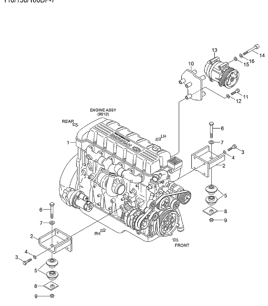 12FT-60011 Empilhadeira Hyundai 110-130-160DF-7