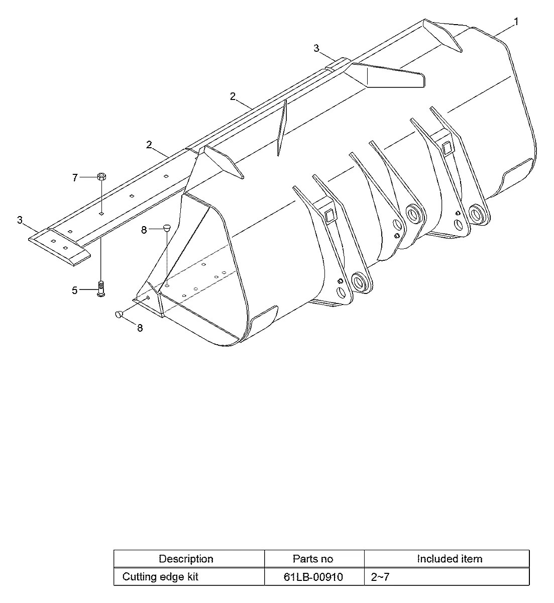 61LB-00910 Pá-carregadeira Hyundai HL770-7