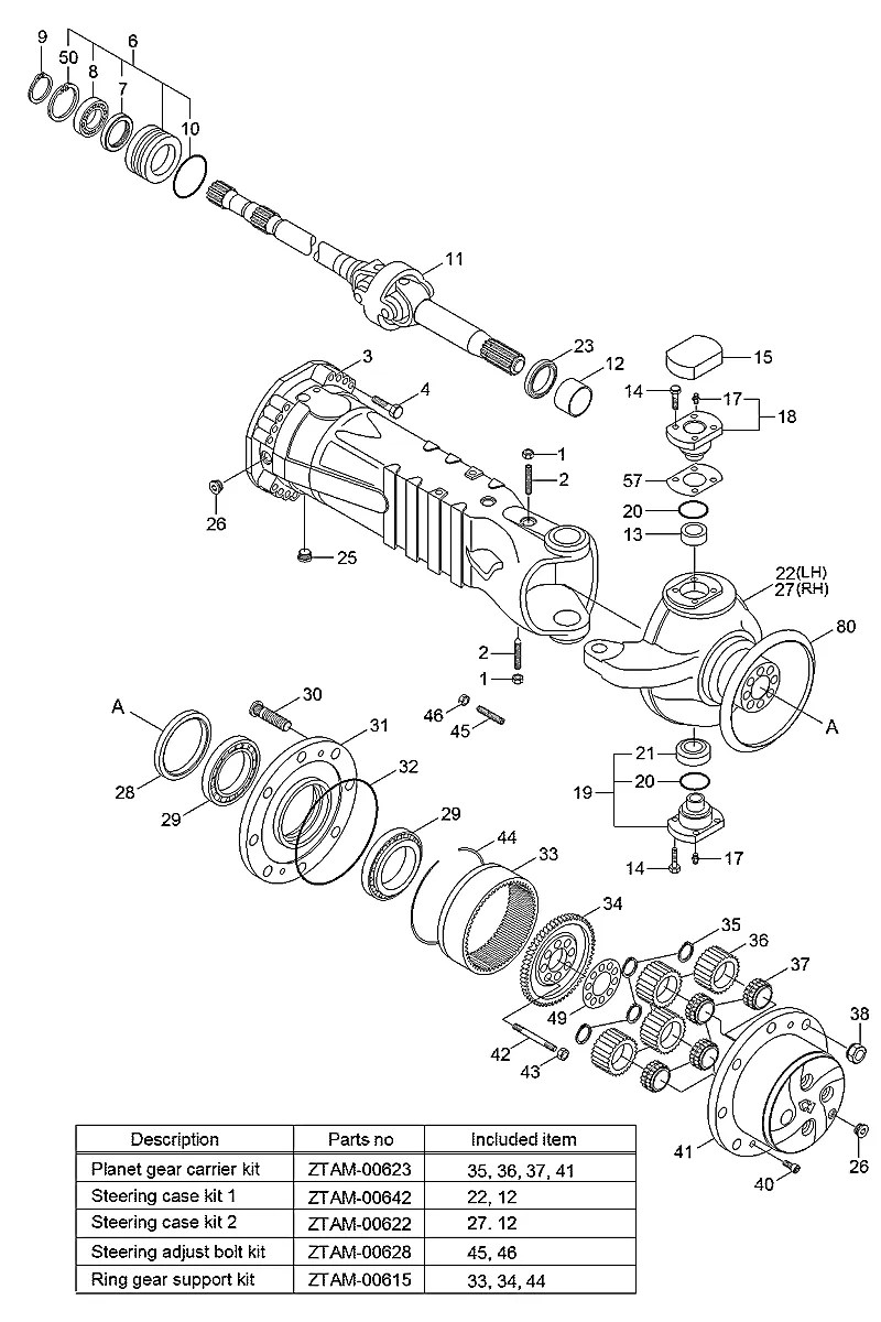 ZTAM-00069 Escavadeira de rodas Hyundai R140W-7A