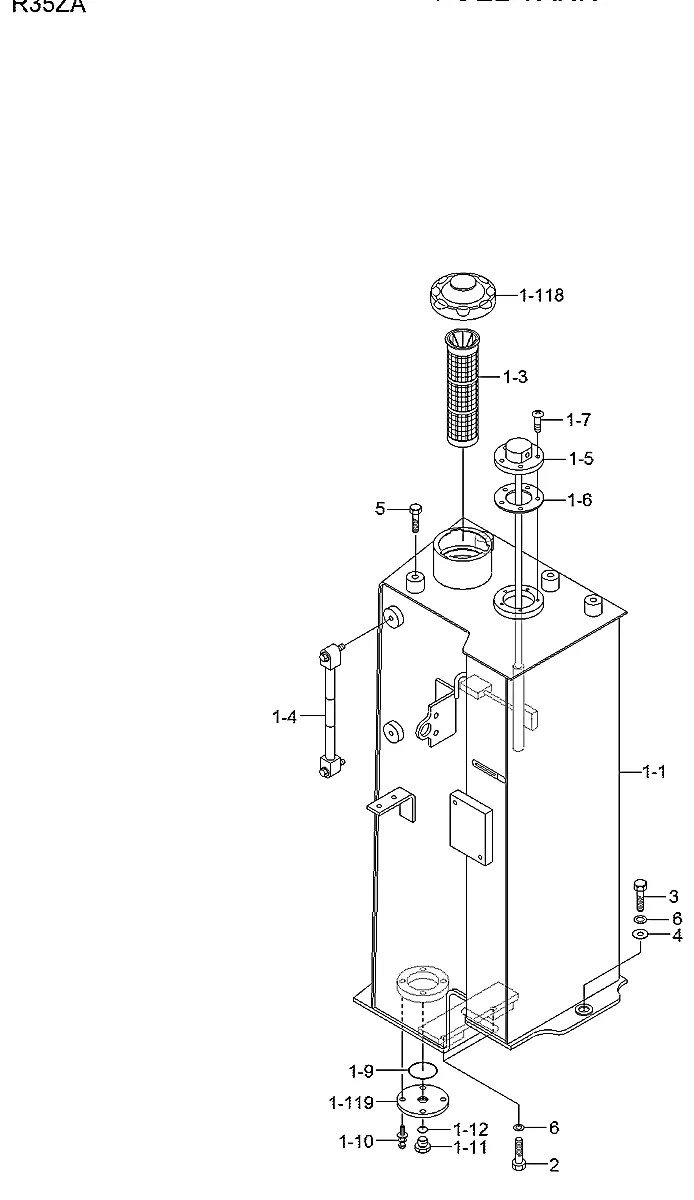 S632-040001 Escavadeira de esteiras Hyundai R35Z-9A