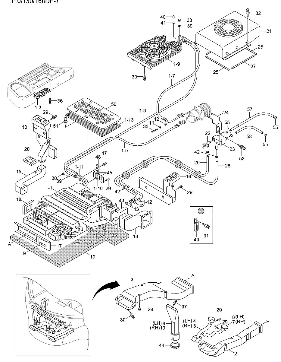 11FT-98101 Empilhadeira Hyundai 110-130-160DF-7