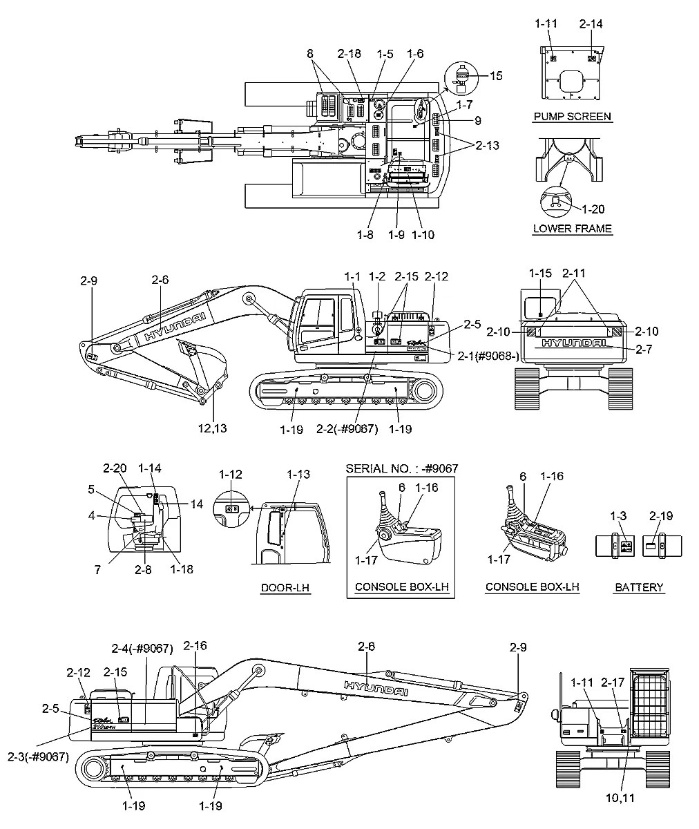 92N6-08210 Escavadeira de esteiras Hyundai RC215C-7H