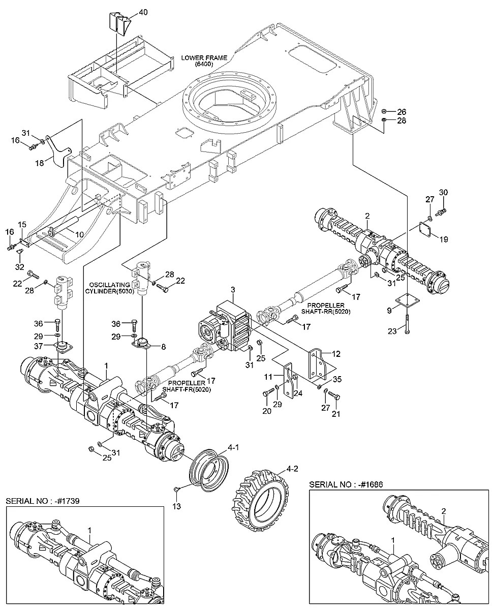 81M9-40013 Escavadeira de rodas Hyundai R55W-9