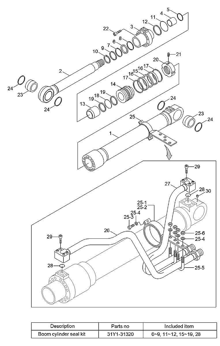 Y440-105000 Escavadeira de esteiras Hyundai RB140LC-9S
