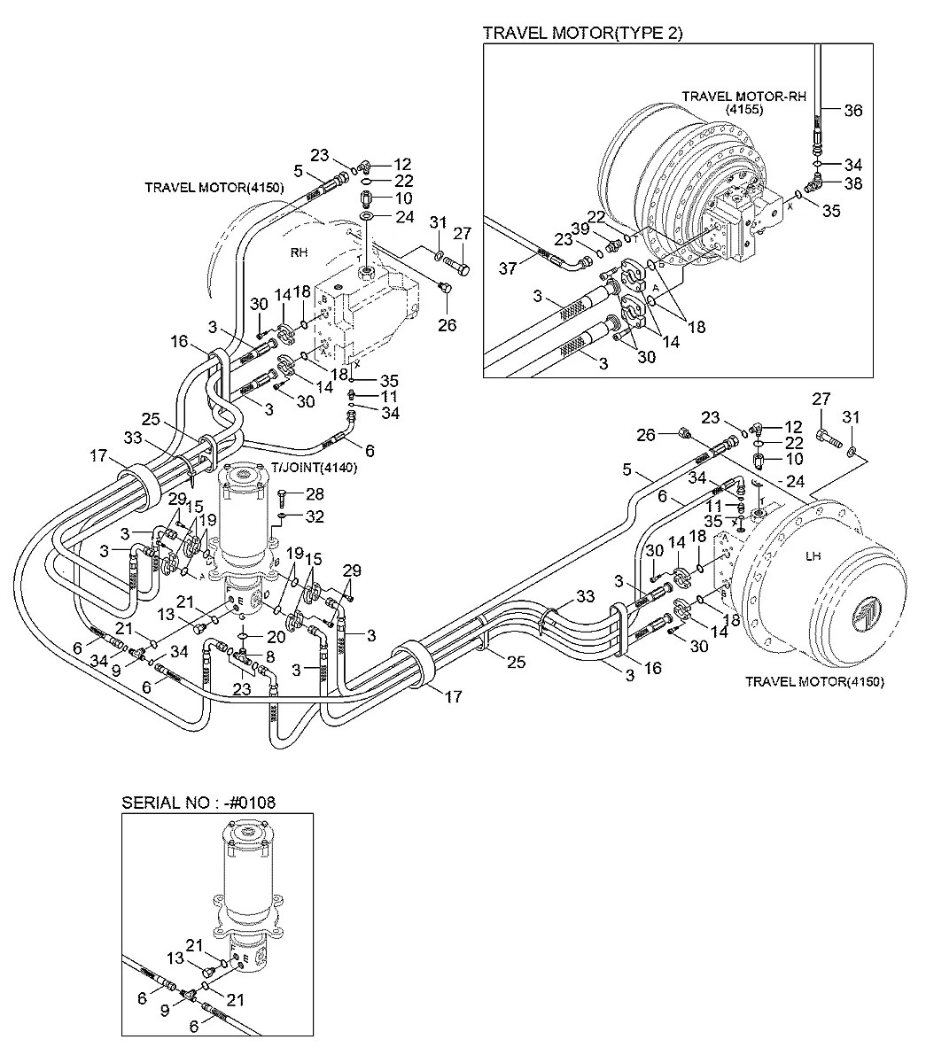 34E7-03680 Escavadeira de esteiras Hyundai R450LC-7