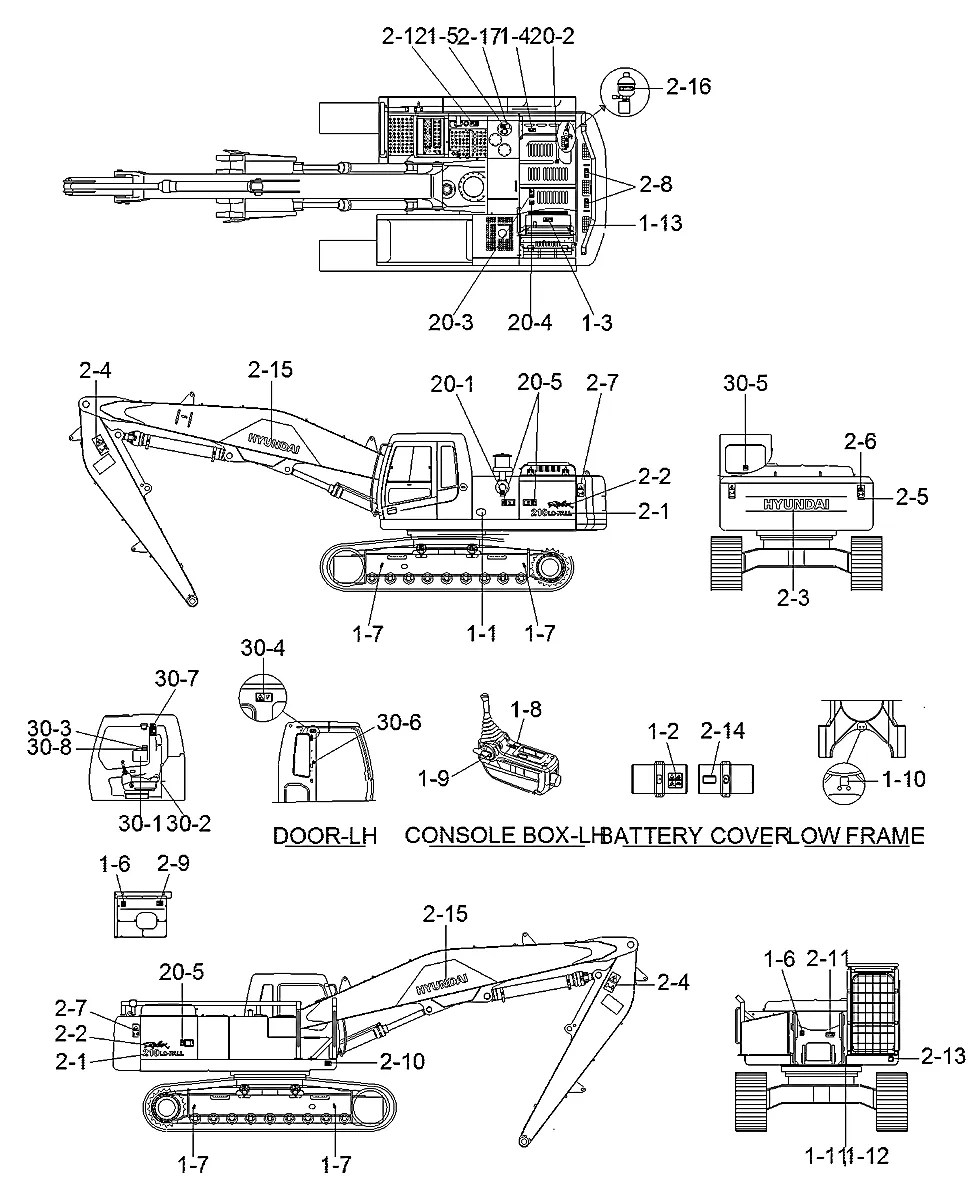 91W5-10010 Escavadeira de esteiras Hyundai R210LC-7A