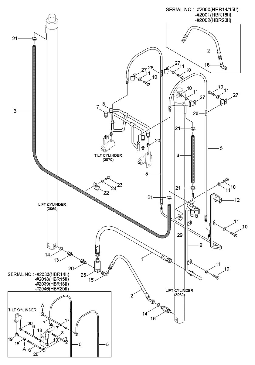 P600-044059 Empilhadeira Hyundai HBR14-15-18-20-II