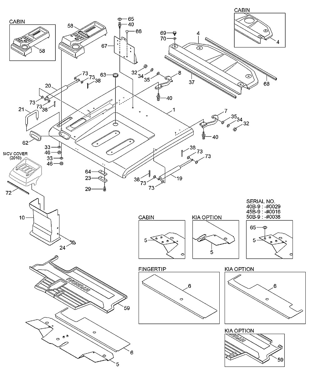 71HD-10041 Empilhadeira Hyundai 40-45-50B-9
