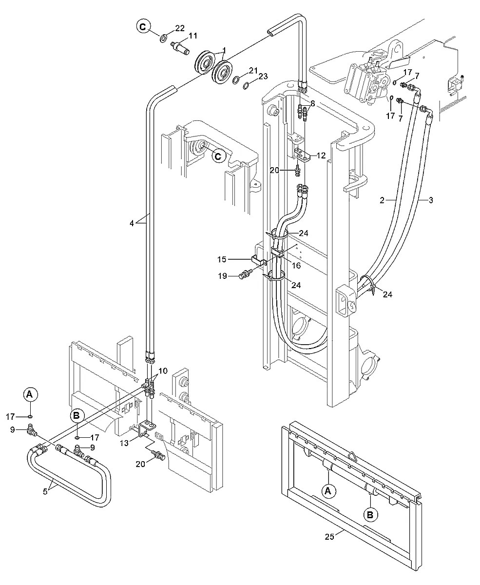 P620-064029 Empilhadeira Hyundai DX20-25-30