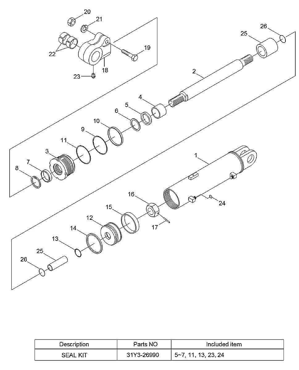 31FT-08300 Empilhadeira Hyundai 100-120-135-160D-7