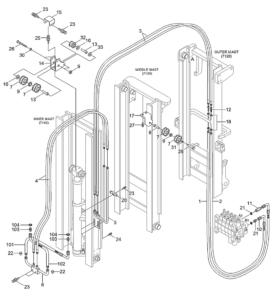 P600-064039 Empilhadeira Hyundai HDF50-70-III