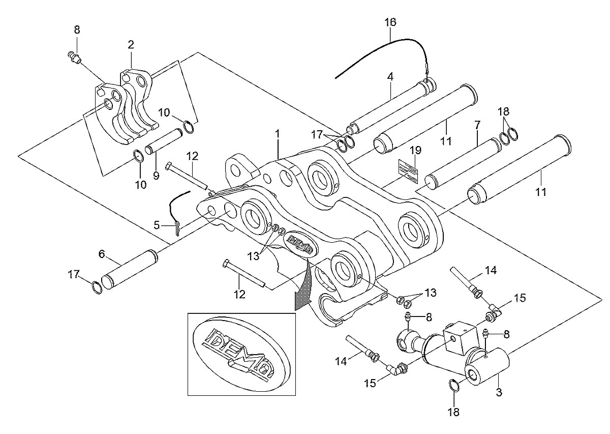 31Q8-96860G9 Escavadeira de esteiras Hyundai HX300 L
