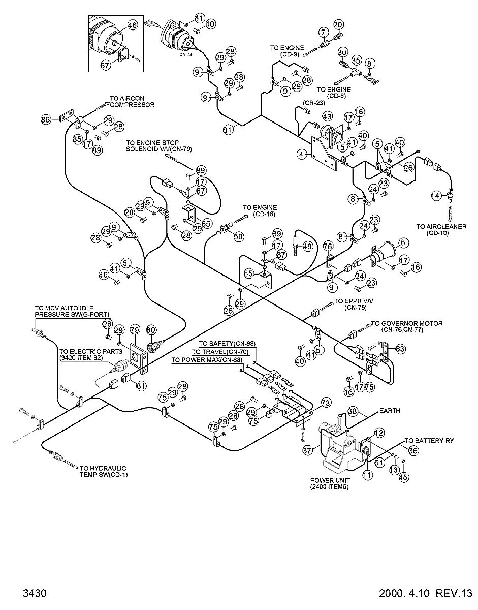 E123-0059 Equipamento florestal Hyundai R290RB-3