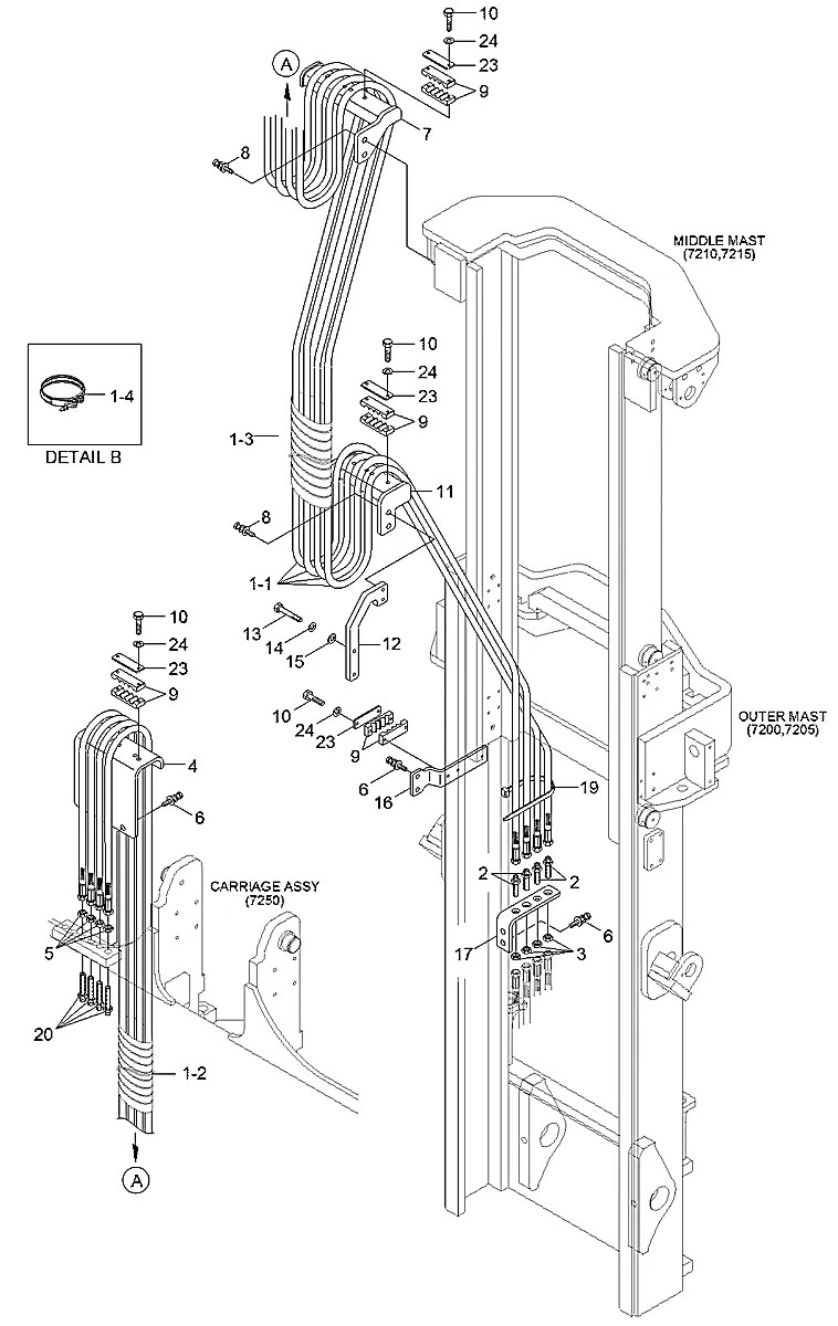 3BFQ-96340 Empilhadeira Hyundai 110-130-160D-7A