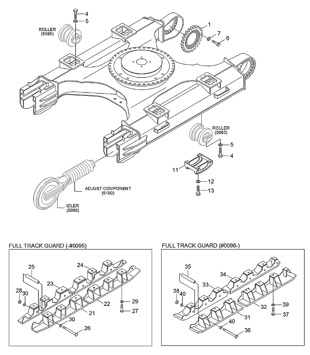 81EM-30960BG Escavadeira de esteiras Hyundai R110-7A